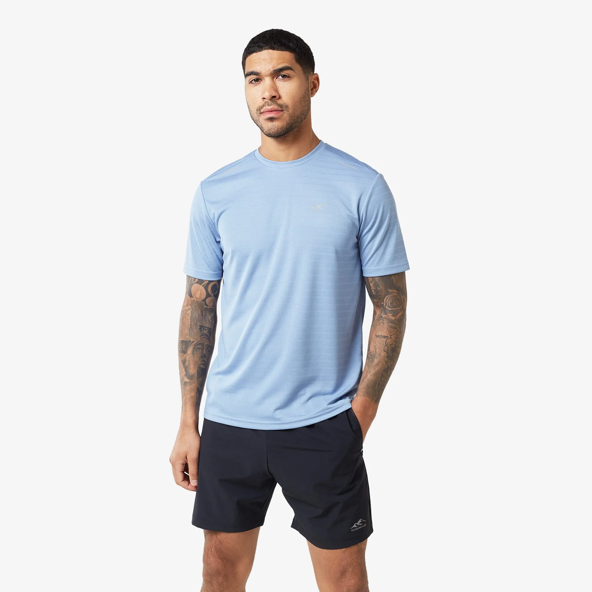 2-Pack Training T-Shirts | Dusty Blue/Coral