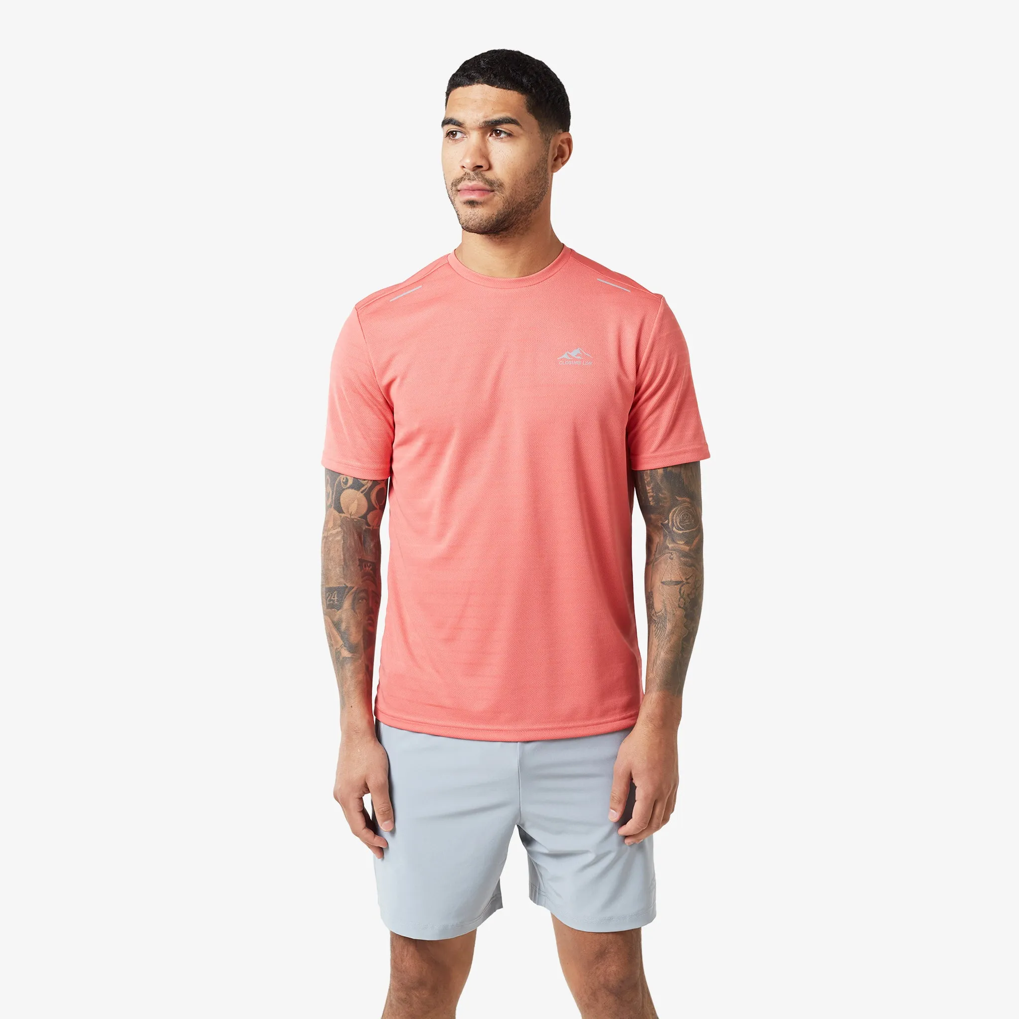 2-Pack Training T-Shirts | Dusty Blue/Coral