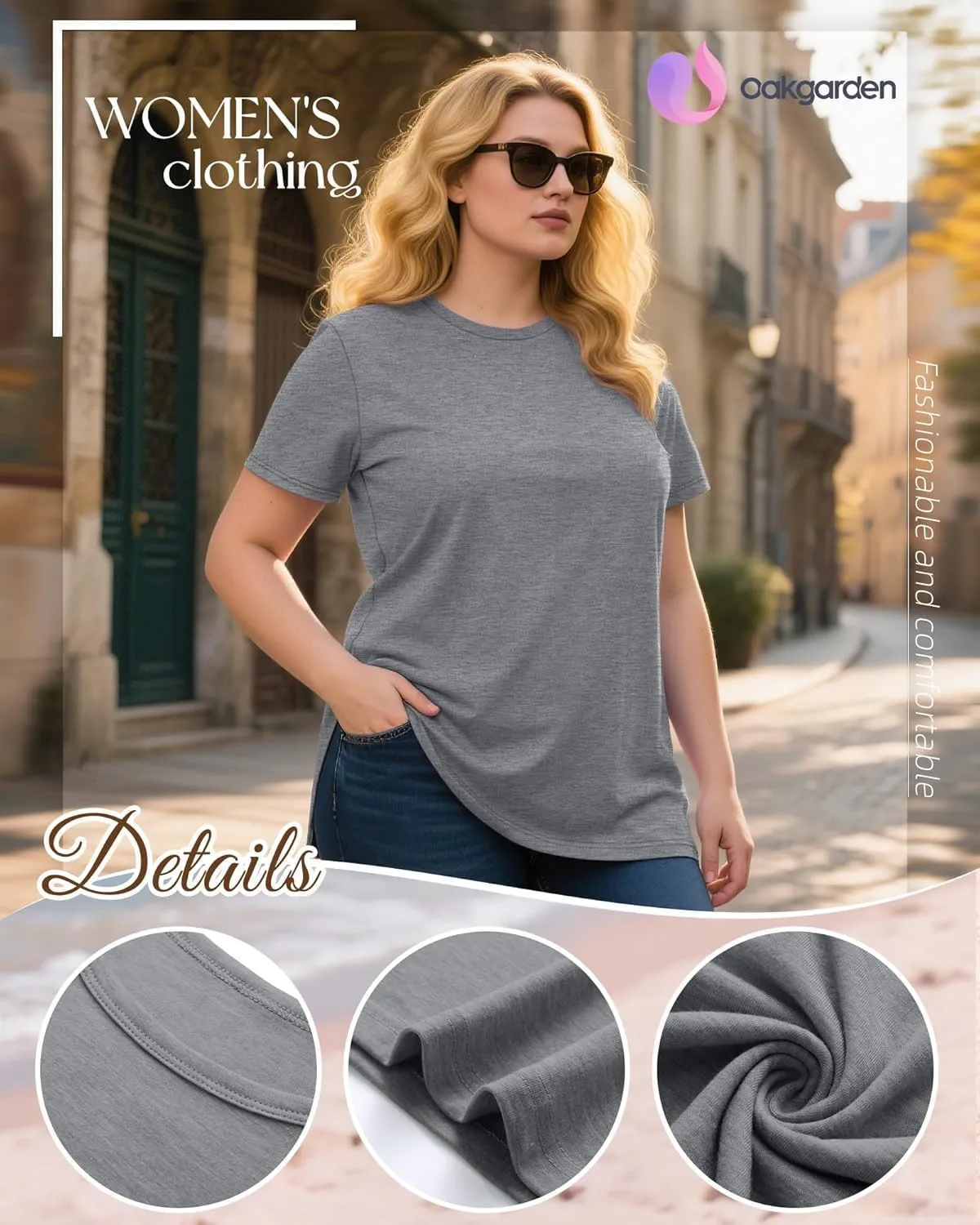 3 Pack Women's Plus Size Short Sleeve T-Shirt Crew Neck Loose Fit Comfy Tops Summer Casual Basic Tees 2025