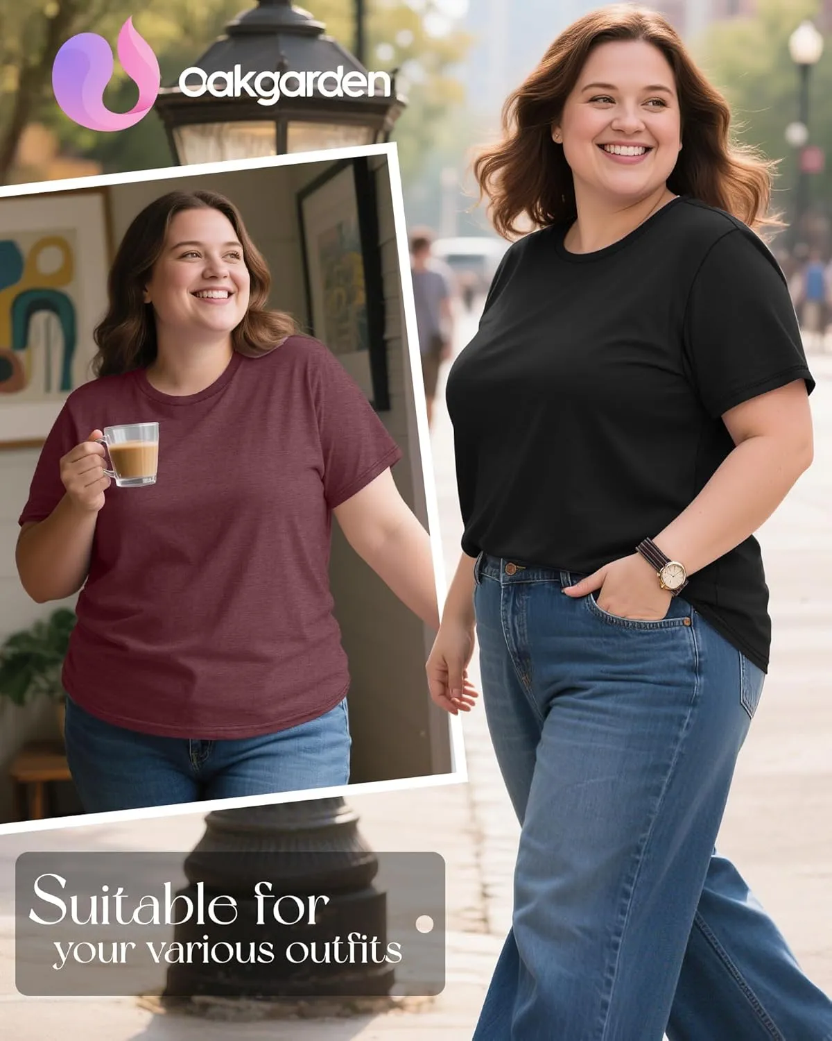3 Pack Women's Plus Size Short Sleeve T-Shirt Crew Neck Loose Fit Comfy Tops Summer Casual Basic Tees 2025