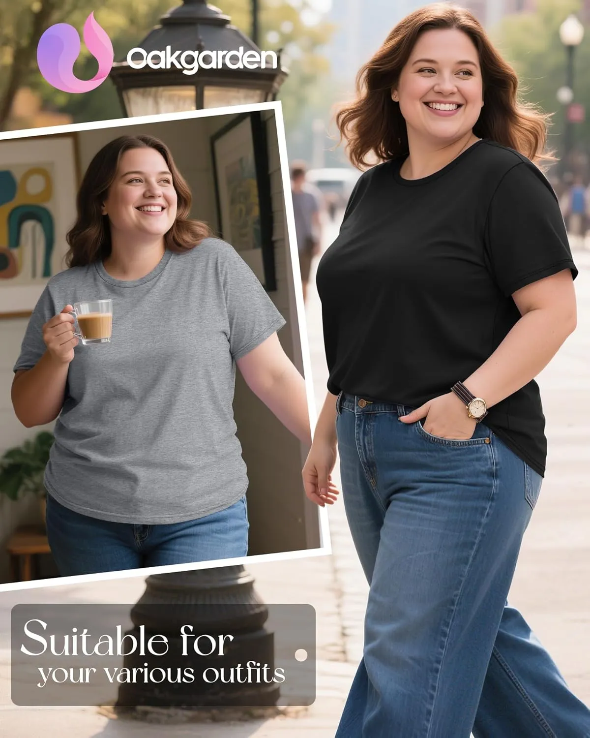3 Pack Women's Plus Size Short Sleeve T-Shirt Crew Neck Loose Fit Comfy Tops Summer Casual Basic Tees 2025