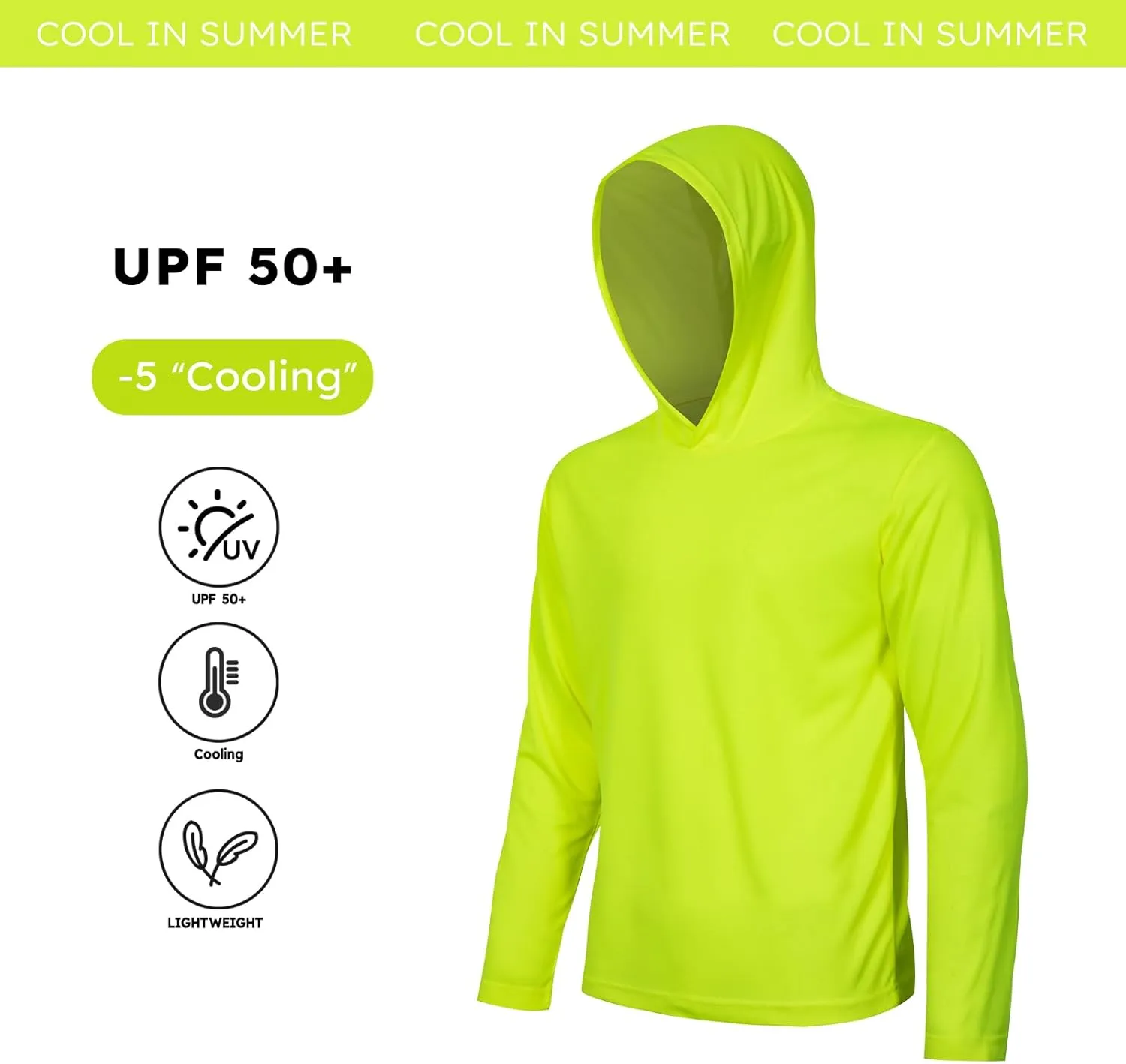4 Pack Men's UPF 50  Sun Protection Hoodie Shirts Long Sleeve Shirts Quick Dry Lightweight for Running Workout Hiking Fishing