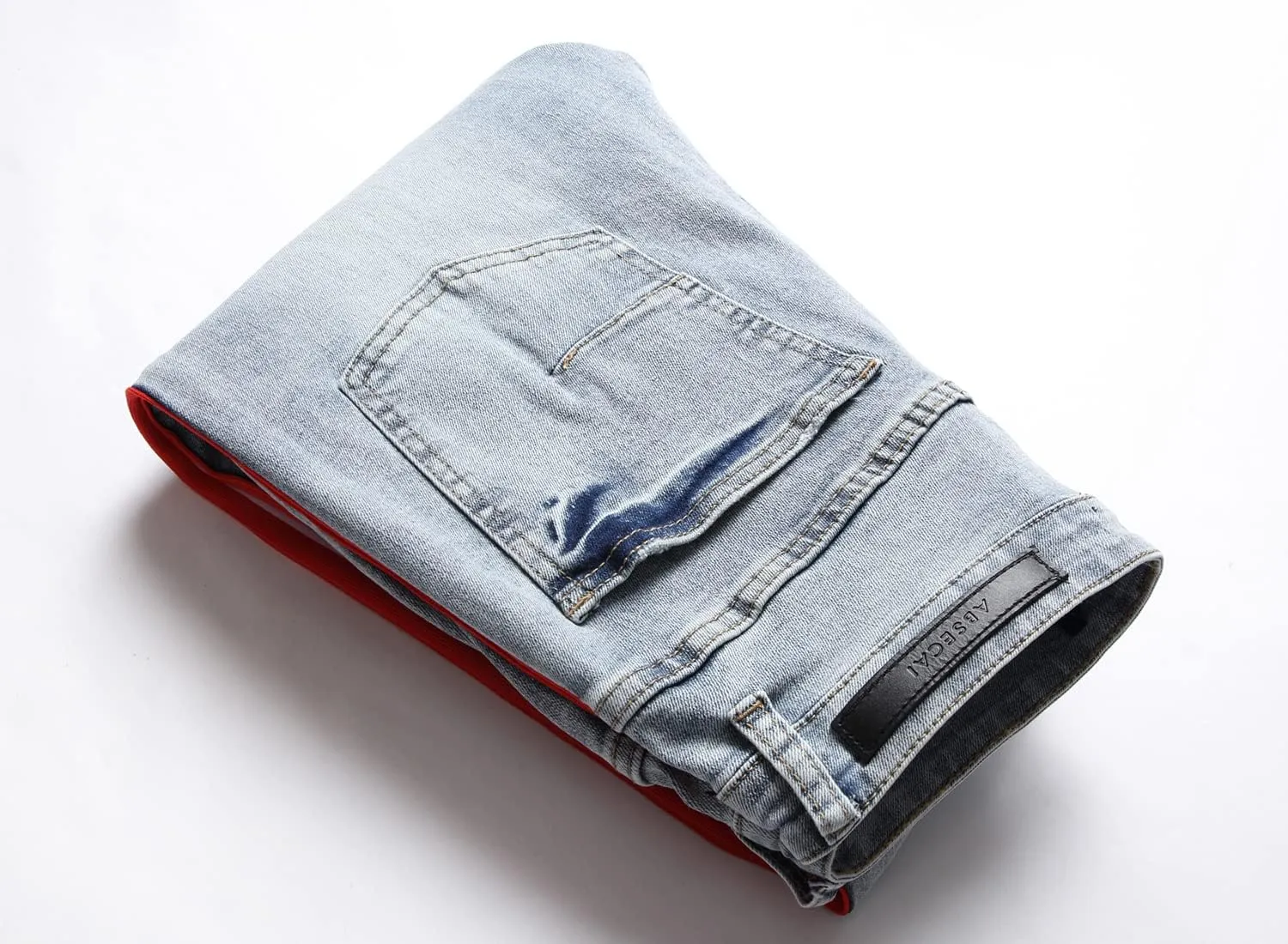 ABSECAI Men's Ripped Jeans Slim Fit Skinny Stretch Jeans Pant