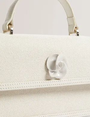 Audris Canvas Rose Hardware Elongate Ecru