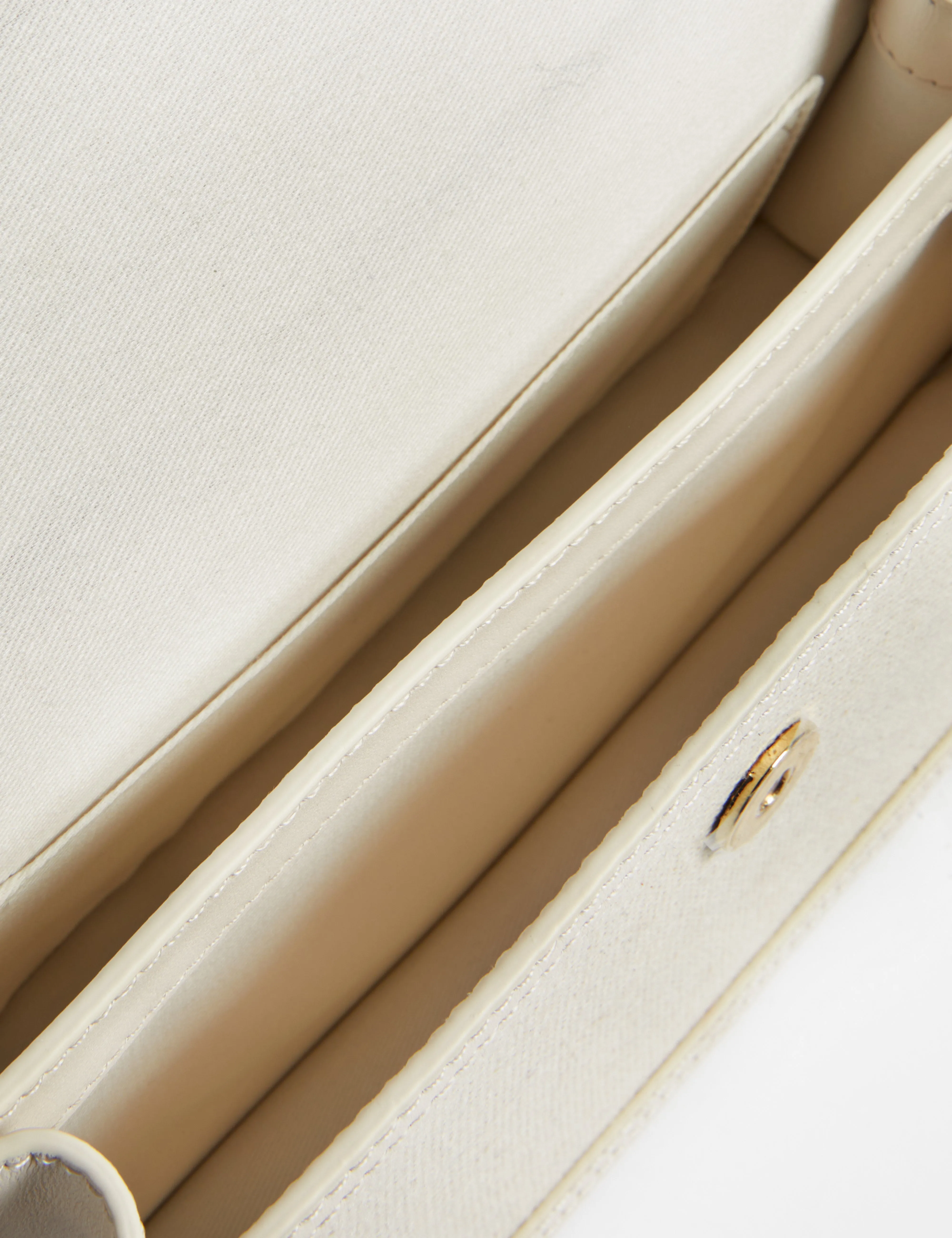 Audris Canvas Rose Hardware Elongate Ecru