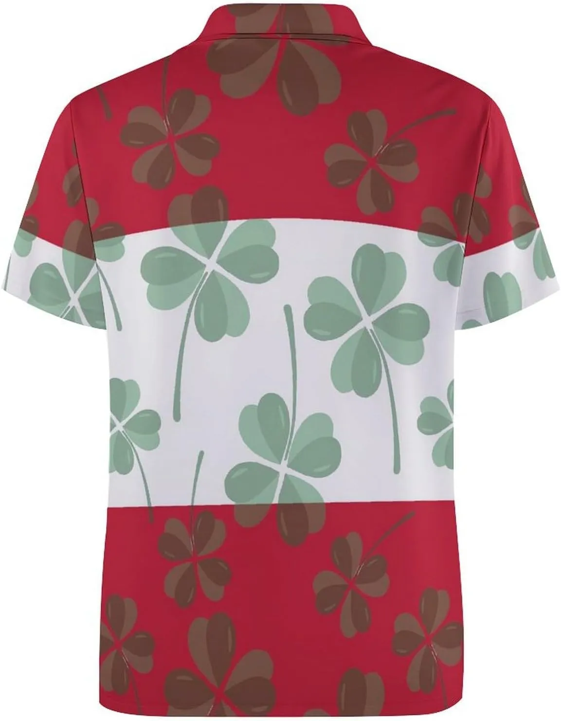 Austria Flag Four Leaf Clovers Mens Polo Shirts Quick Dry Short Sleeve T-shirts Slim Tennis Collared Tees Tops
