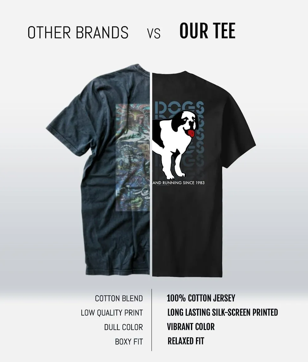 Big Dogs Brand Run with The T Shirt | Big and Tall Shirts for Men | Graphic Tees Men | Sizes Med-6x