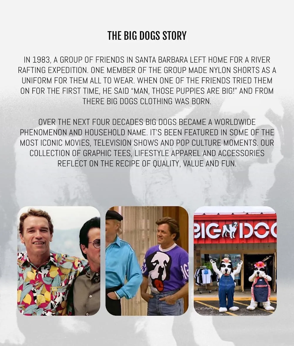 Big Dogs Brand Run with The T Shirt | Big and Tall Shirts for Men | Graphic Tees Men | Sizes Med-6x