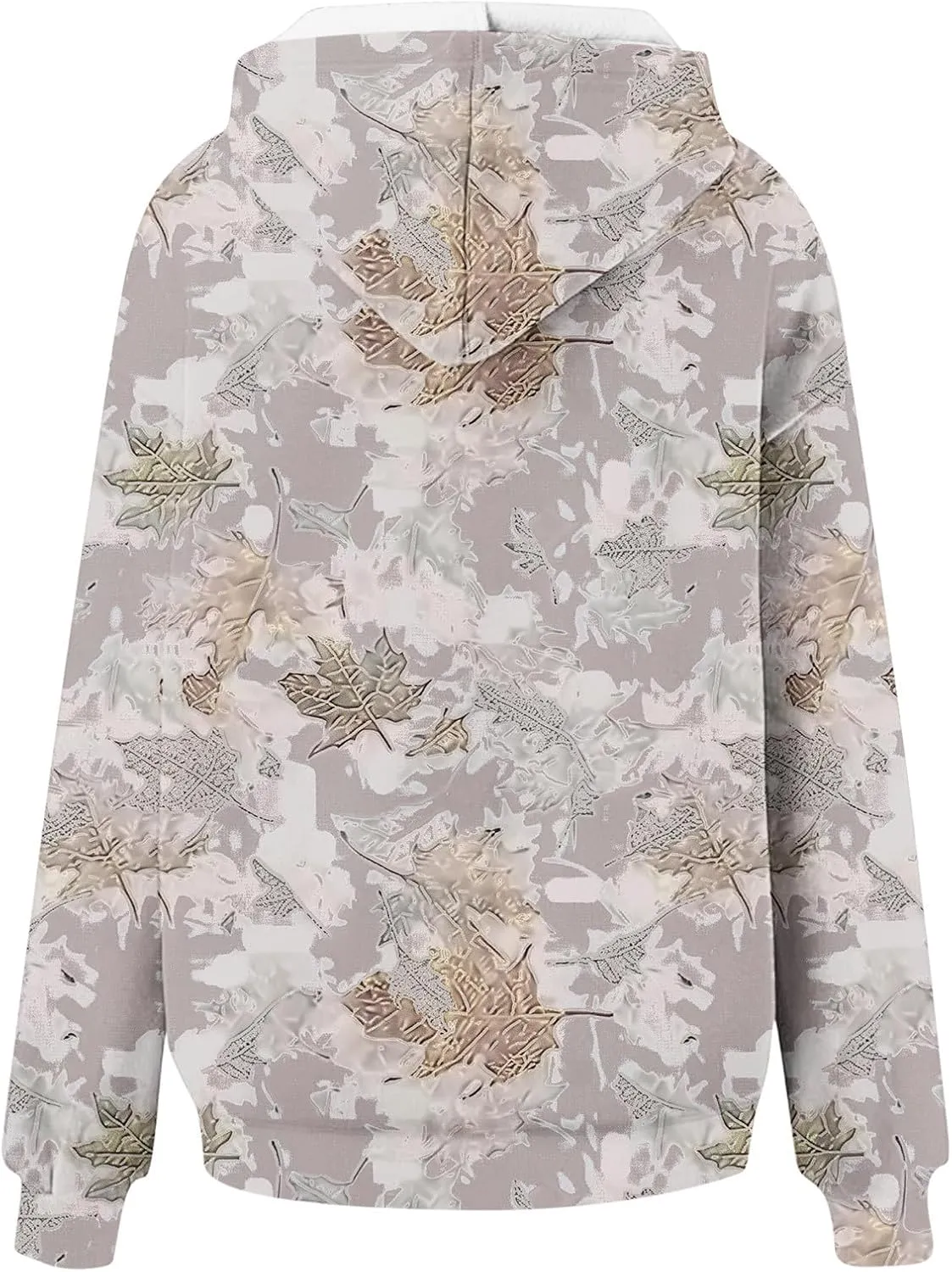Ceboyel Womens Camo Oversized Hoodies Maple Leaf Hooded Sweatshirt Trendy Cute Hoodie Teen Girls Fashion Clothing 2024