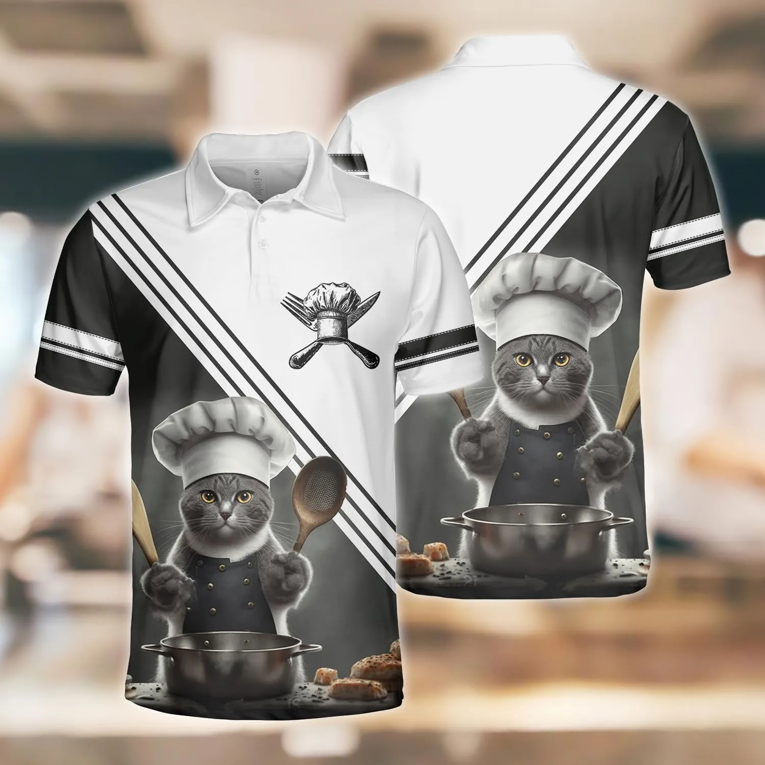 Chef Polo Shirts for Men - Chief Cook Mens Golf Shirts Short Sleeve Dry Fit Casual Tennis T-Shirt S62