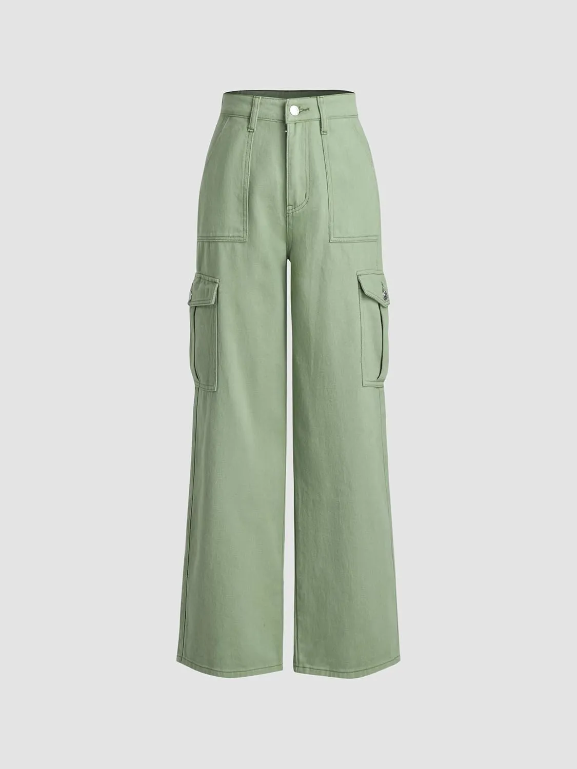 CIDER Alessia Solid Cargo Jeans