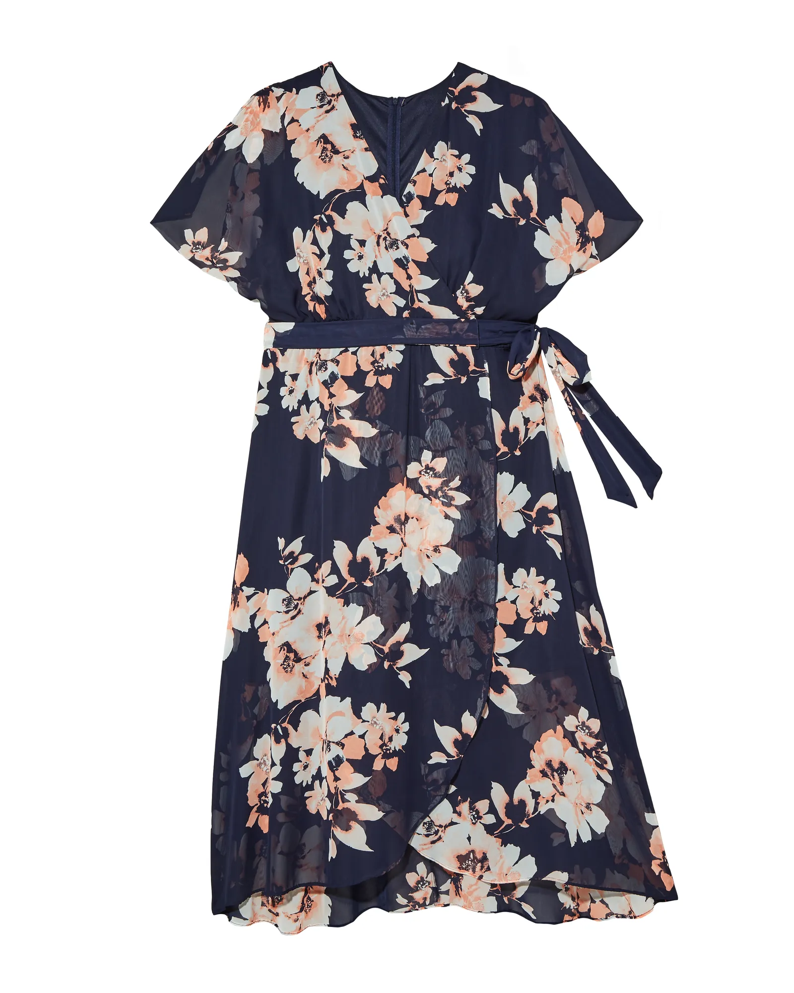 Clayton V-Neck Maxi Dress | Navy / Pink