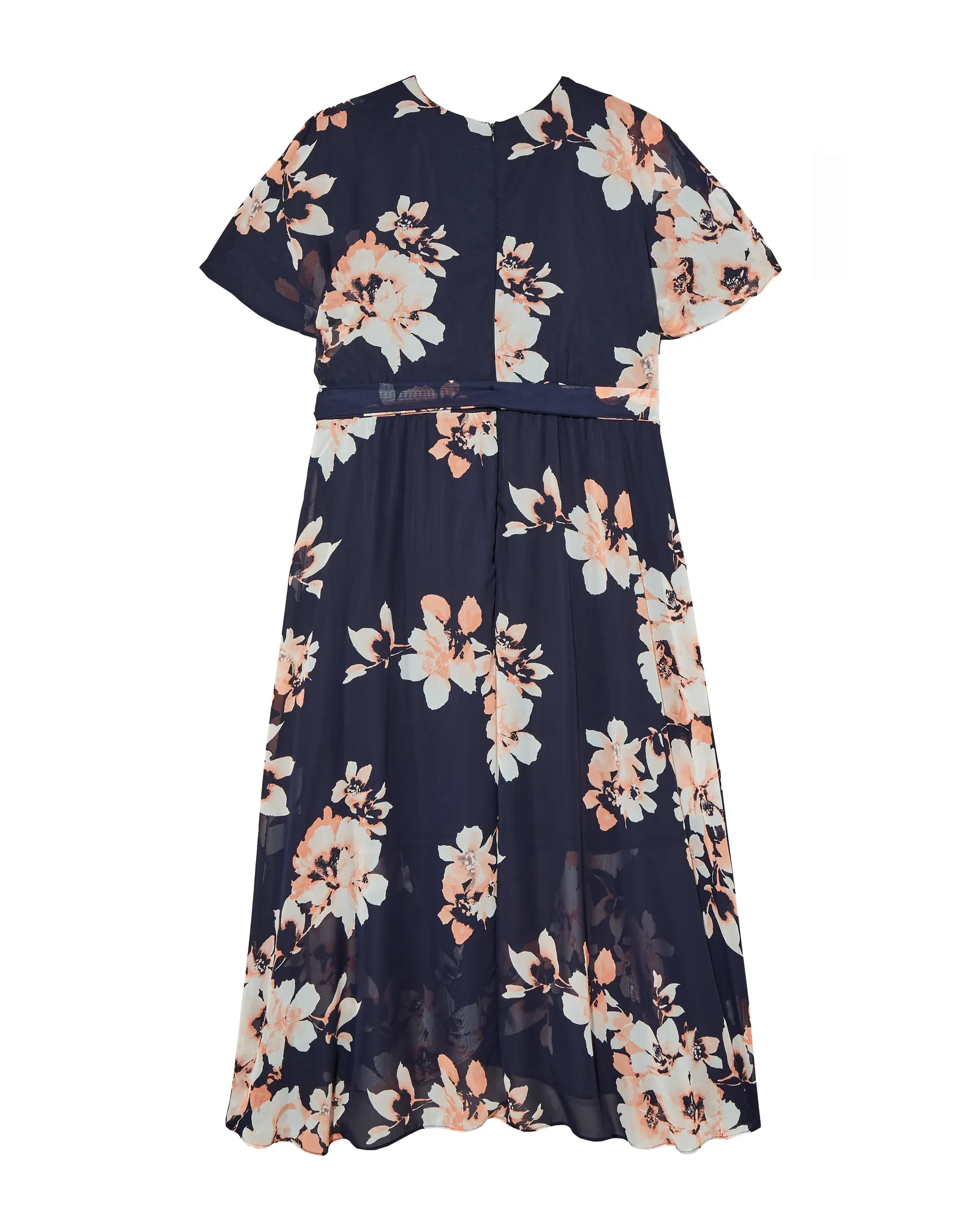 Clayton V-Neck Maxi Dress | Navy / Pink