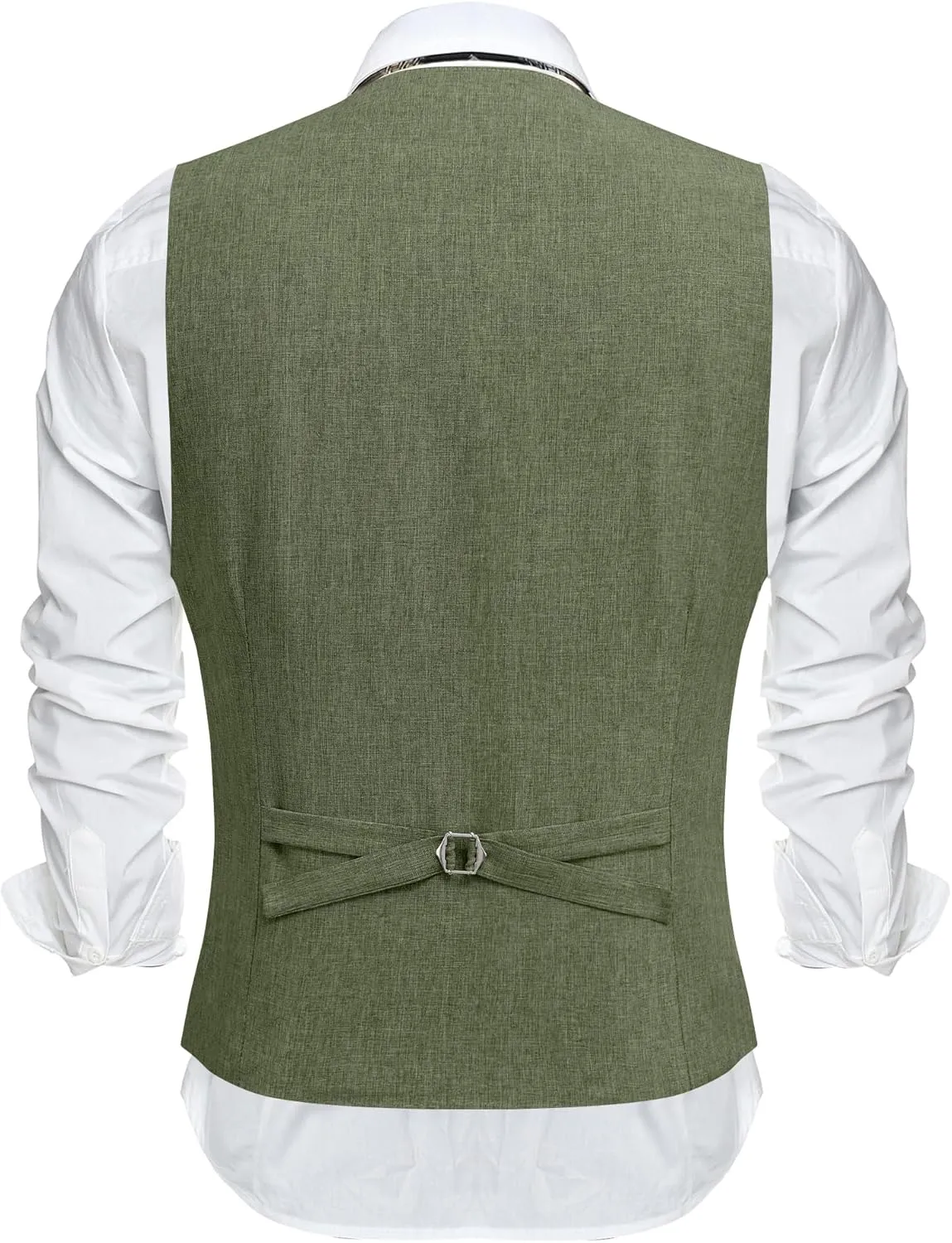 COOFANDY Men's Suit Vest V-Neck Casual Business Vests Lightweight Slim Fit Formal Dress Waistcoat for Wedding Party