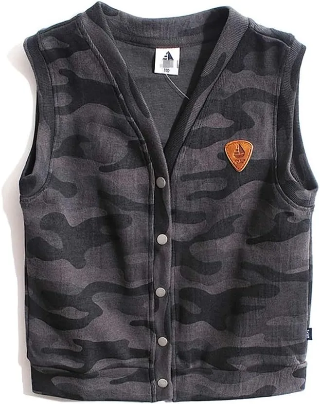Cotton Warm Vests Unisex Padded Waistcoat Sleevless Fall Winter Warm Waistcoat Vest Coat Tops Waistcoat (Color : Black, Size : XX-Large)