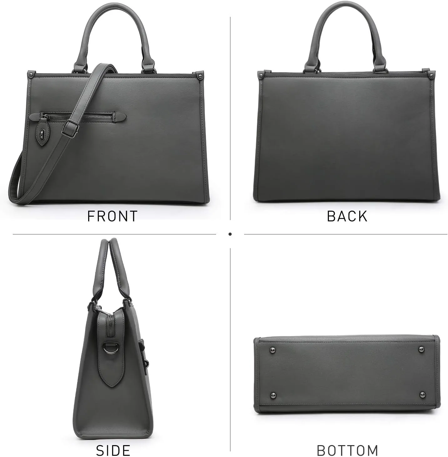 Dasein Women Purses Satchel Handbags Top Handle Bags Work Tote Shoulder Bag With Long Strap Matching Wallet