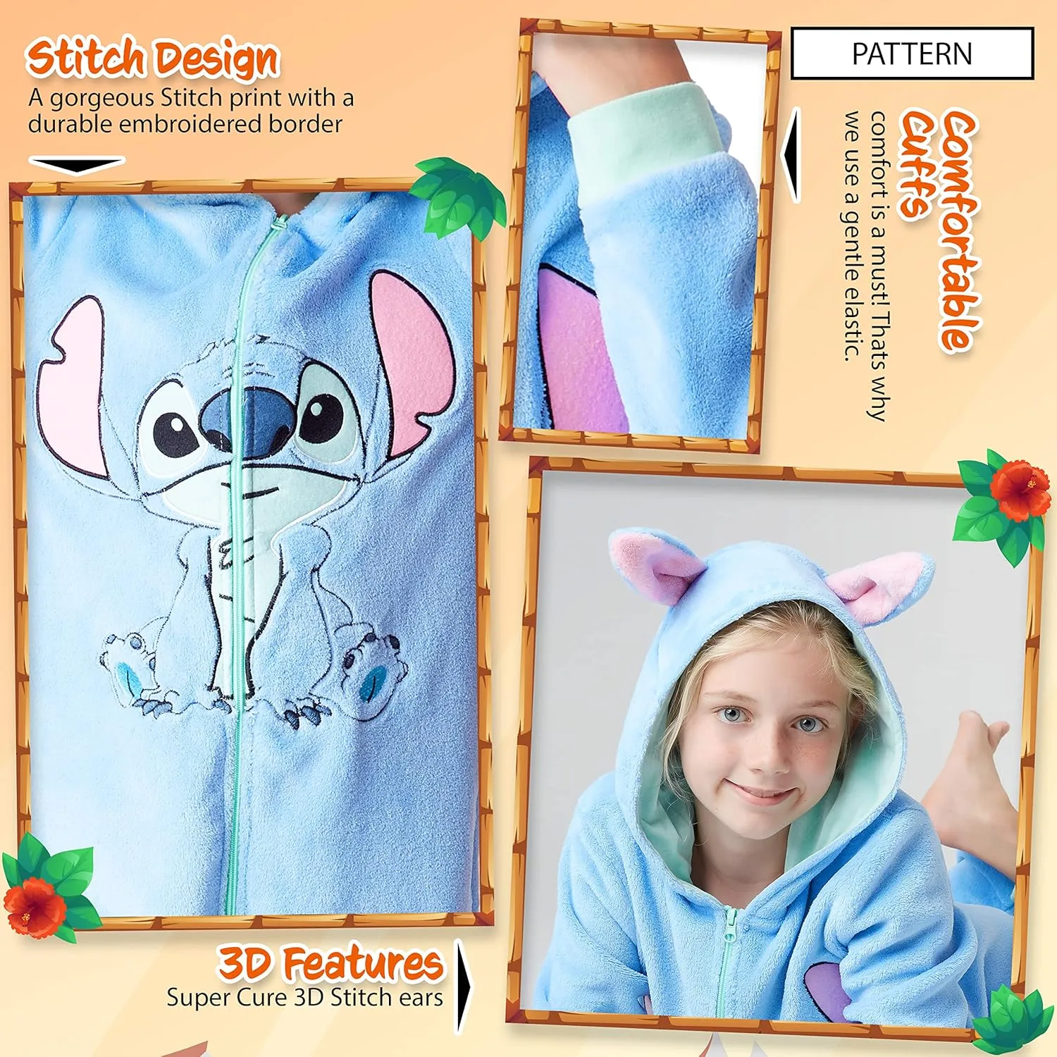 Disney Pyjama for Kids, Boys Girls Fleece Pyjamas Eeyore Stitch Gifts