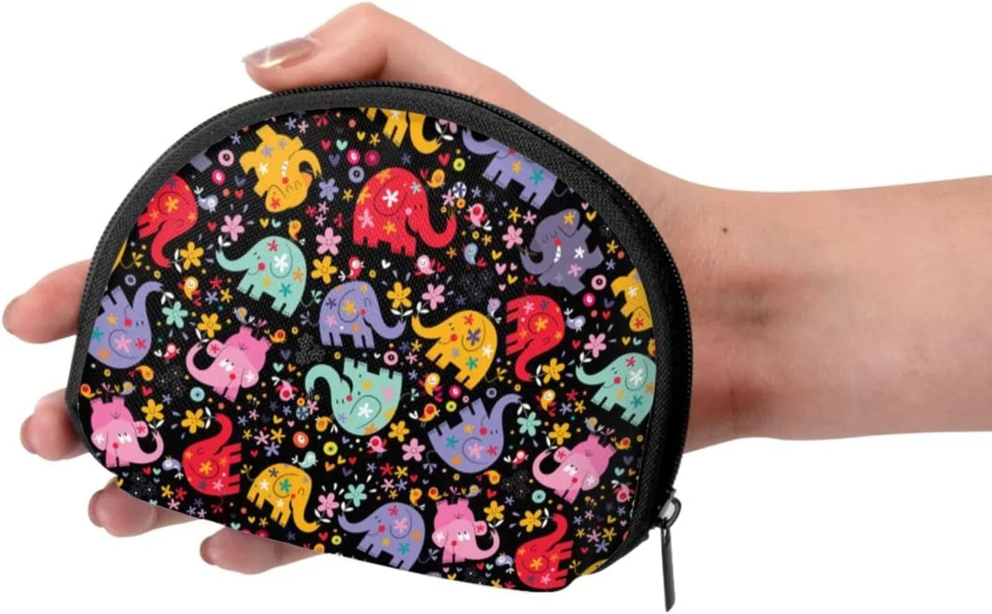 Elephant Coin Purse Mini Wallet Change Pouch Key Holder Zipper Small Cosmetic Makeup Storage Bags