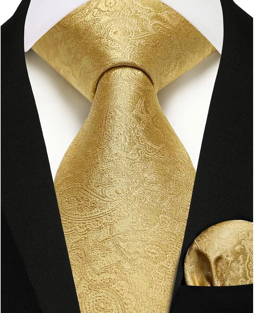 Enlision Suit Vest for Men Formal Paisley Mens Vests Dress Tie and Pocket Square Cufflinks Set Waistcoat Wedding Business