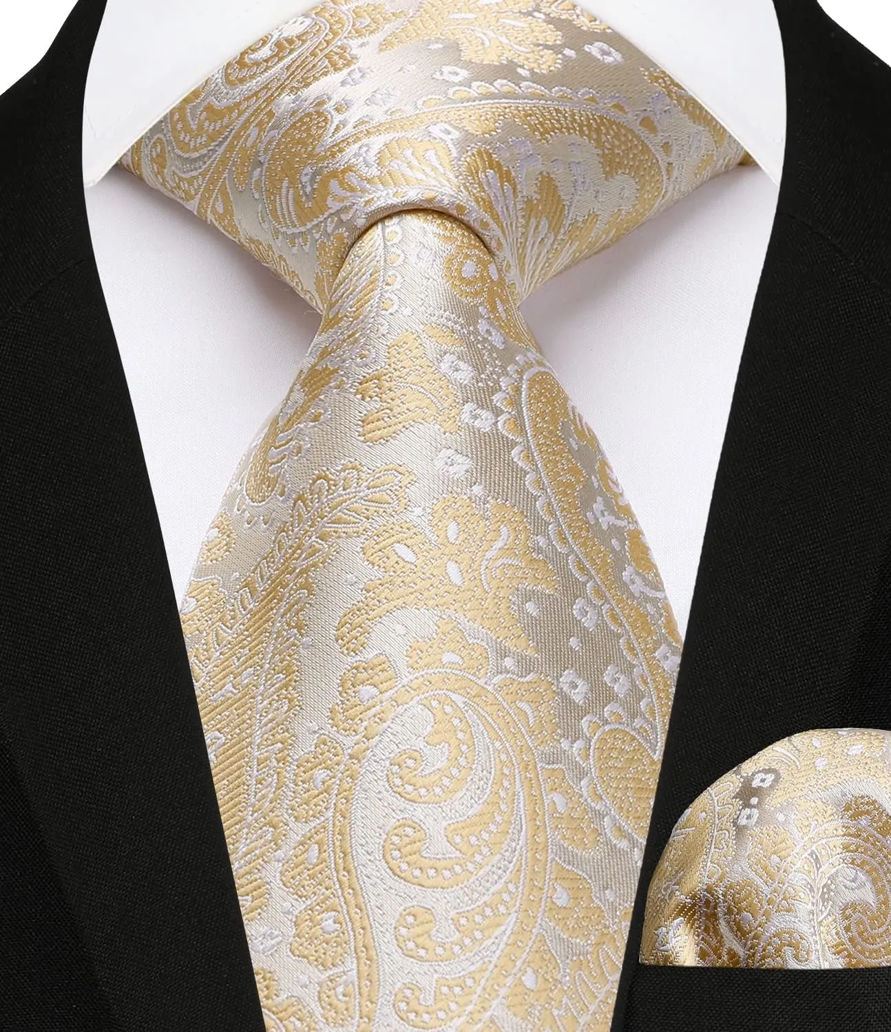 Enlision Suit Vest for Men Formal Paisley Mens Vests Dress Tie and Pocket Square Cufflinks Set Waistcoat Wedding Business