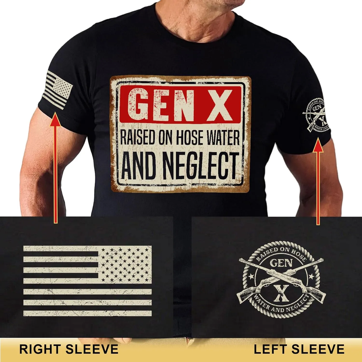 Gen X Raised On Hose Water and Neglect Shirt, Gen X T Shirt Women, Gen X Shirts for Men, Generation X Shirt 8