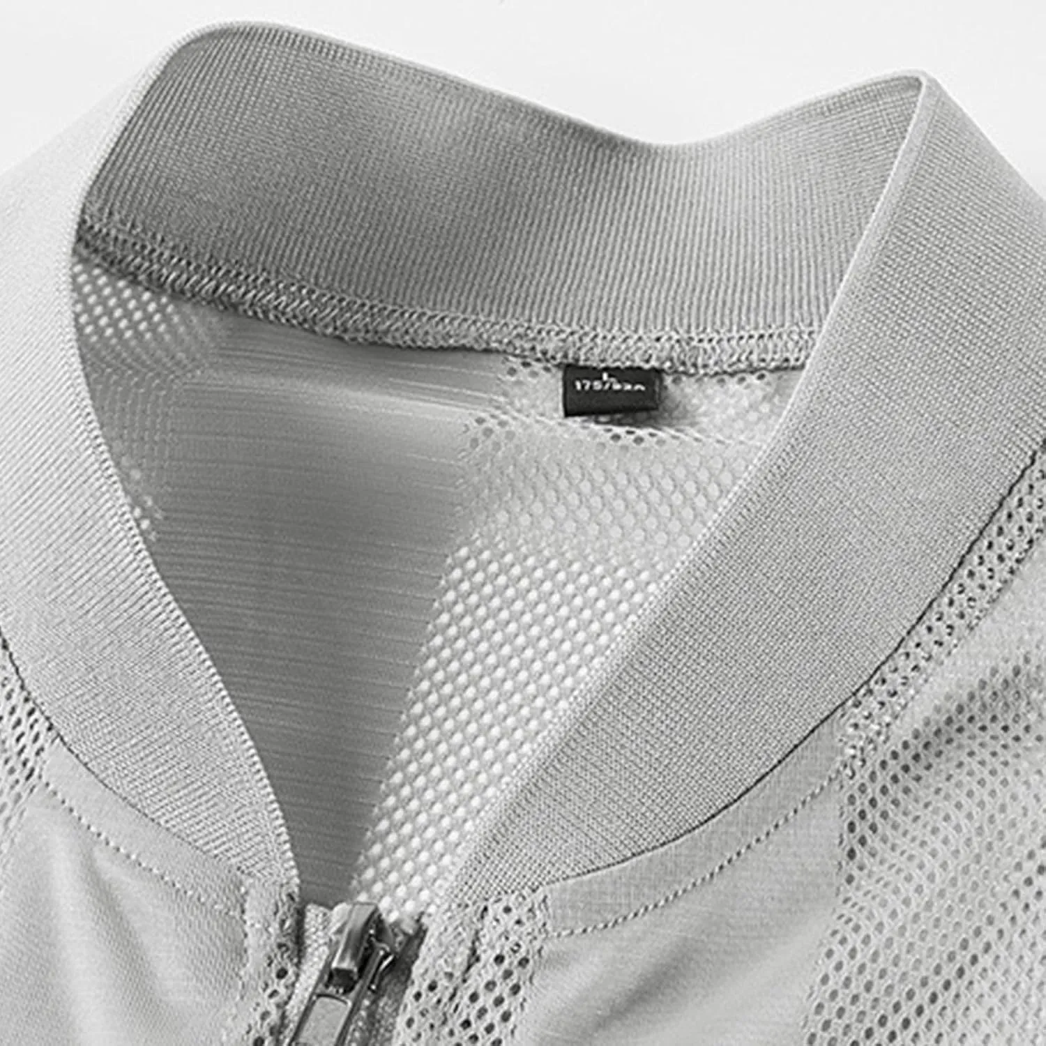 Generic Men's Summer Thin Casual Sports Standing Collar Vest Breathable Skin Mesh Fishing Vest with Pocket