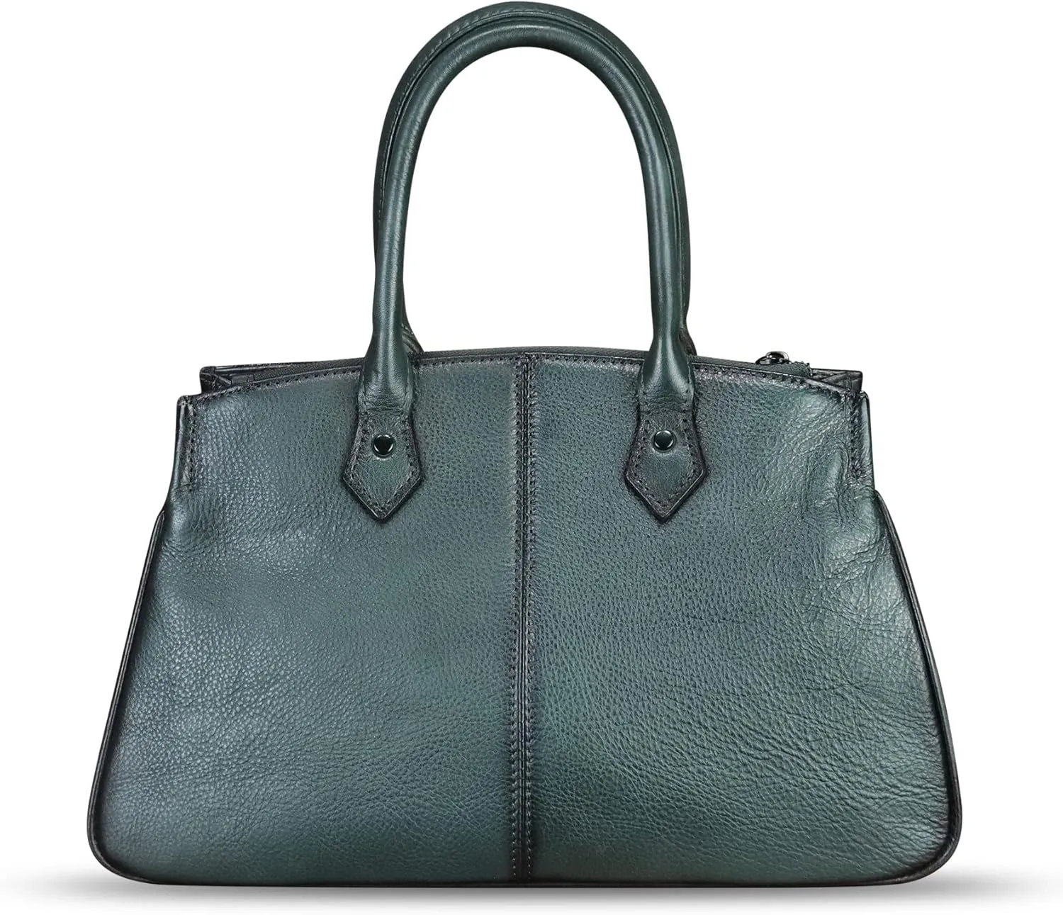 Genuine Leather Satchel for Women Hand Painted Leather Handbag Top Handle Bags Handmade Crossbody Purse Work Tote