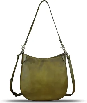 Genuine Leather Shoulder Bag for Women Satchel Handbag Retro Top Handle Bags Handmade Purse Crossbody Purse