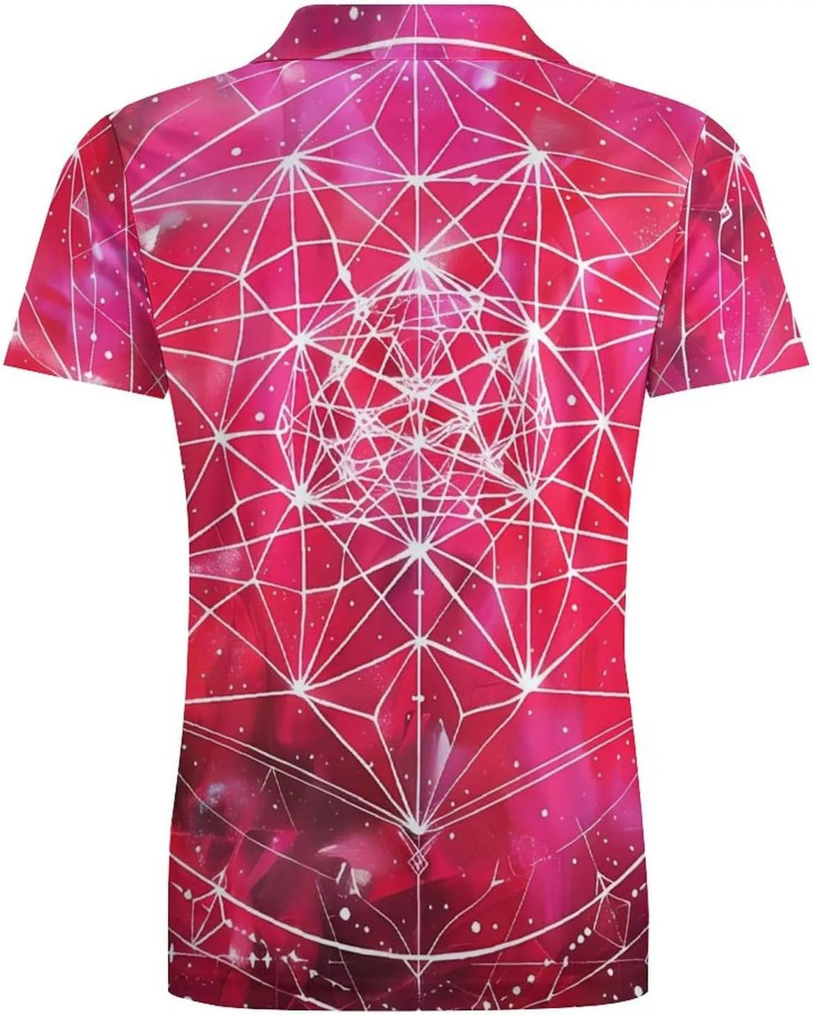 Geometry Cube Sacred Galaxy Classic Polo Shirts for Men Quick Dry Short Sleeve Fit Golf Tees Casual Tops