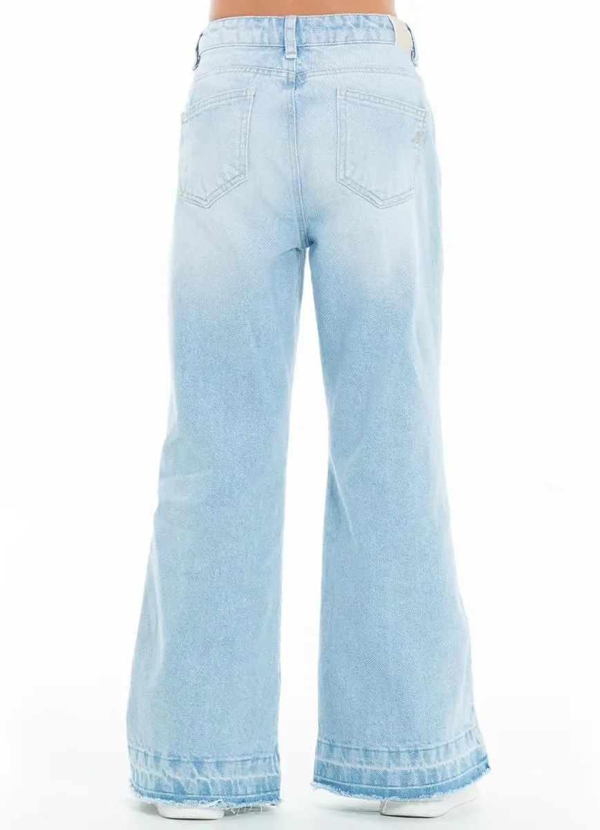 Girls Jeans High Rise Ripped Boyfriend Bootcut Jean - Teen Jeans for Casual Occasions