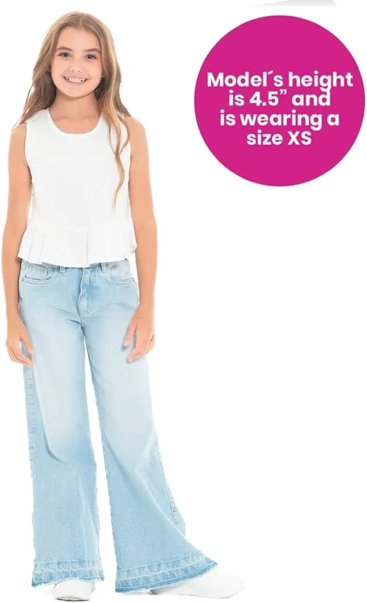 Girls Jeans High Rise Ripped Boyfriend Bootcut Jean - Teen Jeans for Casual Occasions