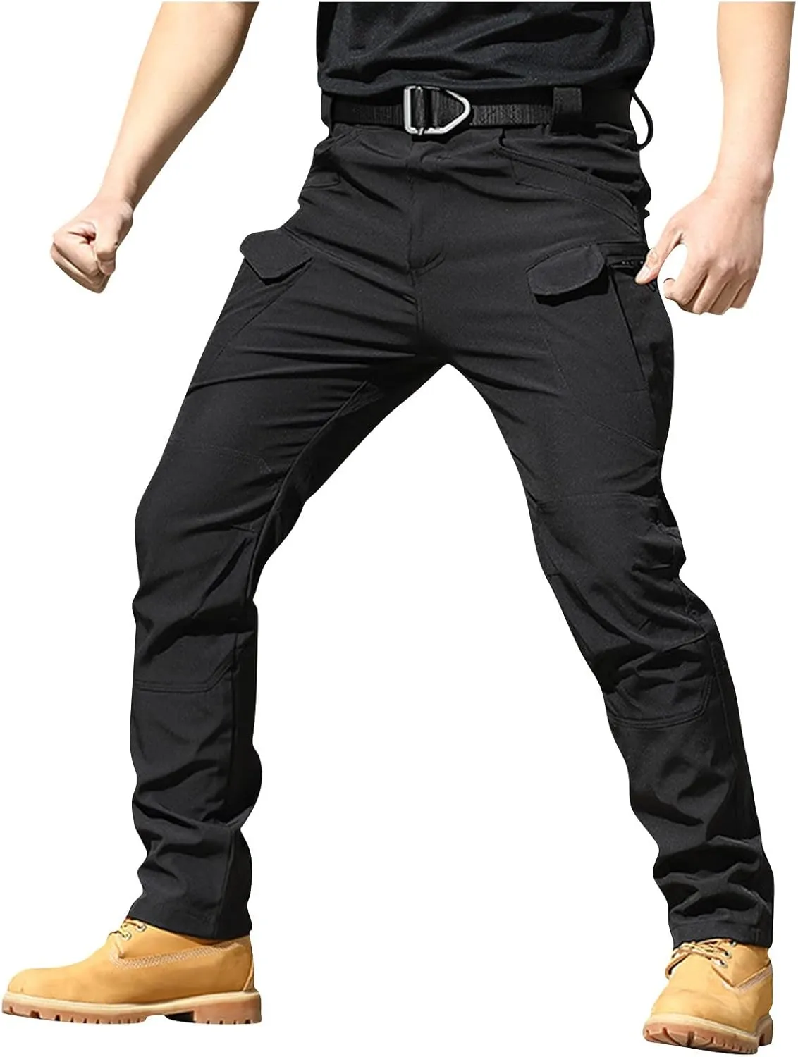 GOFULY Mens Cargo Pants Big and Tall Ripstop Stretch Y2K Pants Men Baggy Zipper Pockets Casual Casual Pants 2024 Trousers