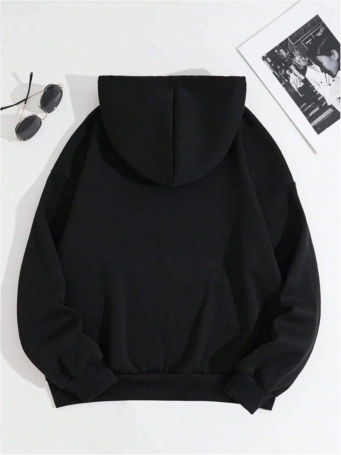 GORGLITTER Women's Zip Up Spider Hoodie Graphic Long Sleeve Colorblock Oversized Y2k Hoodies Sweatshirt