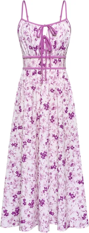 GRACE KARIN Women's 2025 Summer Casual Floral Boho Dress Spaghetti Strap Flowy Beach Maxi Dresses