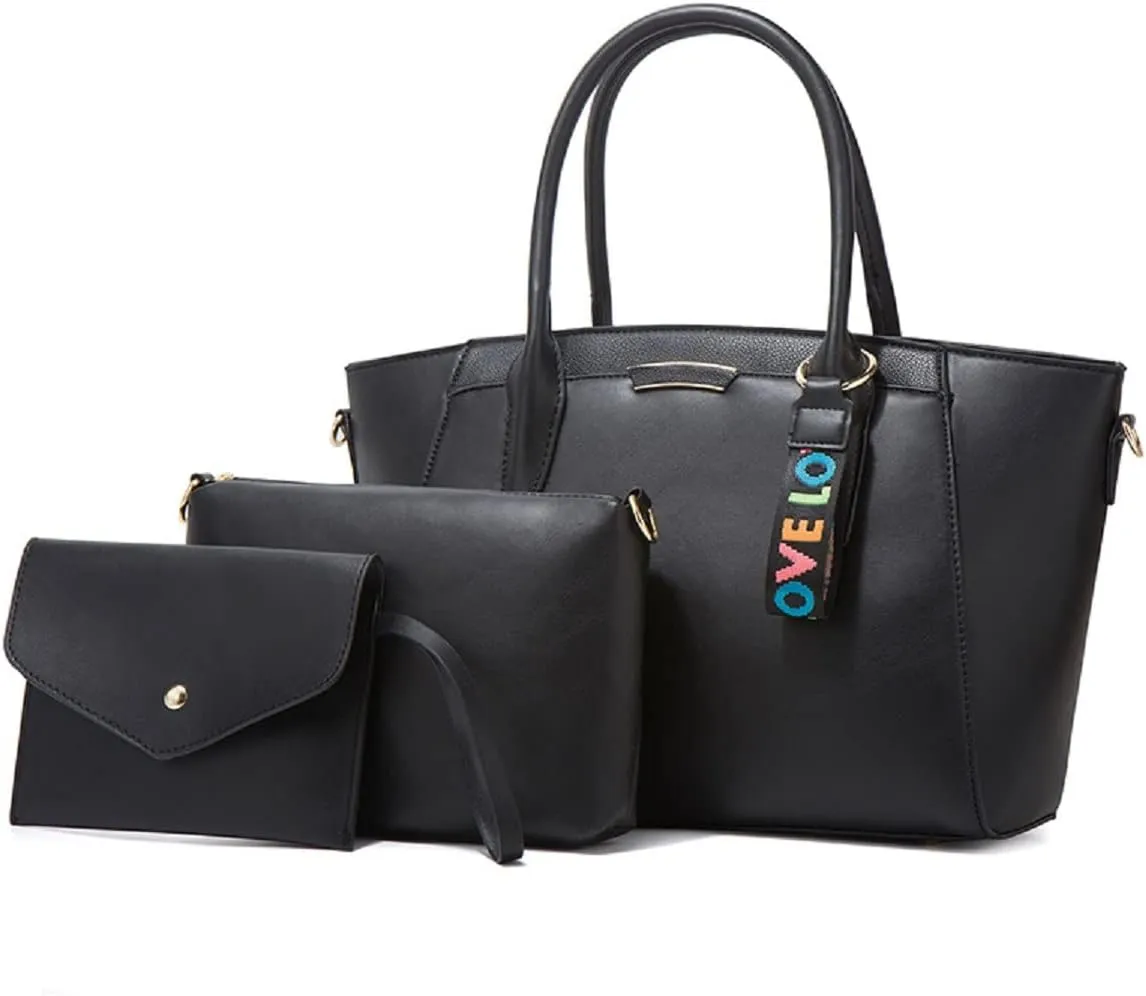 Handbags for Women Top-Handle Bags Tote Satchel Crossbody Bags 3pcs Purse Set