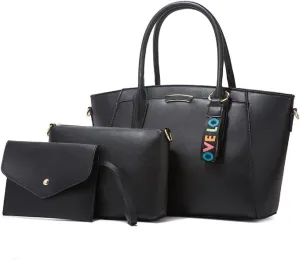 Handbags for Women Top-Handle Bags Tote Satchel Crossbody Bags 3pcs Purse Set