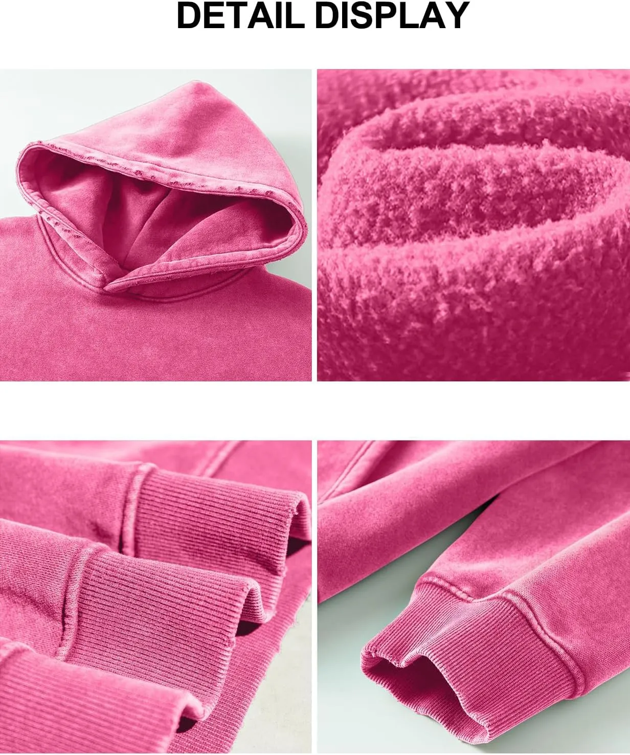 hathne Men's Oversized Hoodies Sweatshirt Cotton Wash Hooded Baggy Pullover Hoodies Vintage Winter Spring