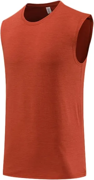 HNVAVQ Men's Gym Tank Tops Sleeveless Workout T-Shirts Quick Dry Athletic Shirts Running Vest
