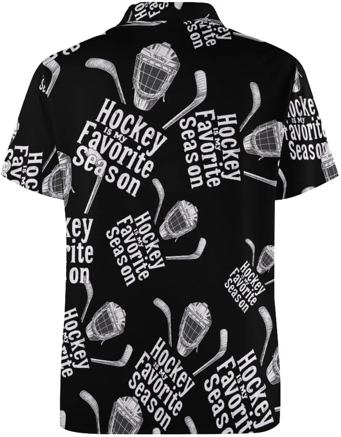 Hockey Is My Favorite Season Mens Polo Shirts Quick Dry Short Sleeve T-shirts Slim Tennis Collared Tees Tops