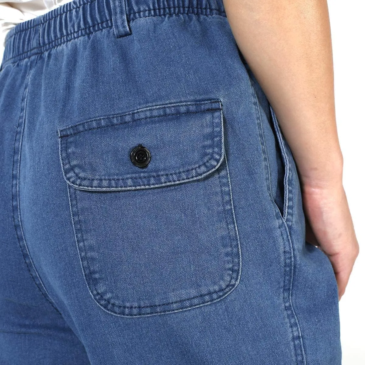 IDEALSANXUN Mens Elastic Waist Jeans