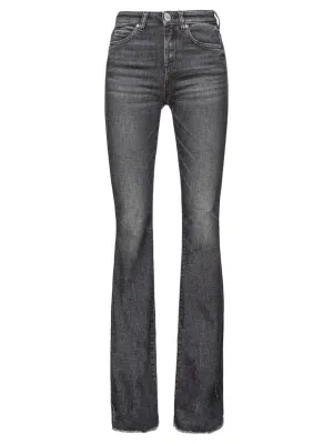 Jeans Flora Flare-Fit in Denim Vintage Grigio
