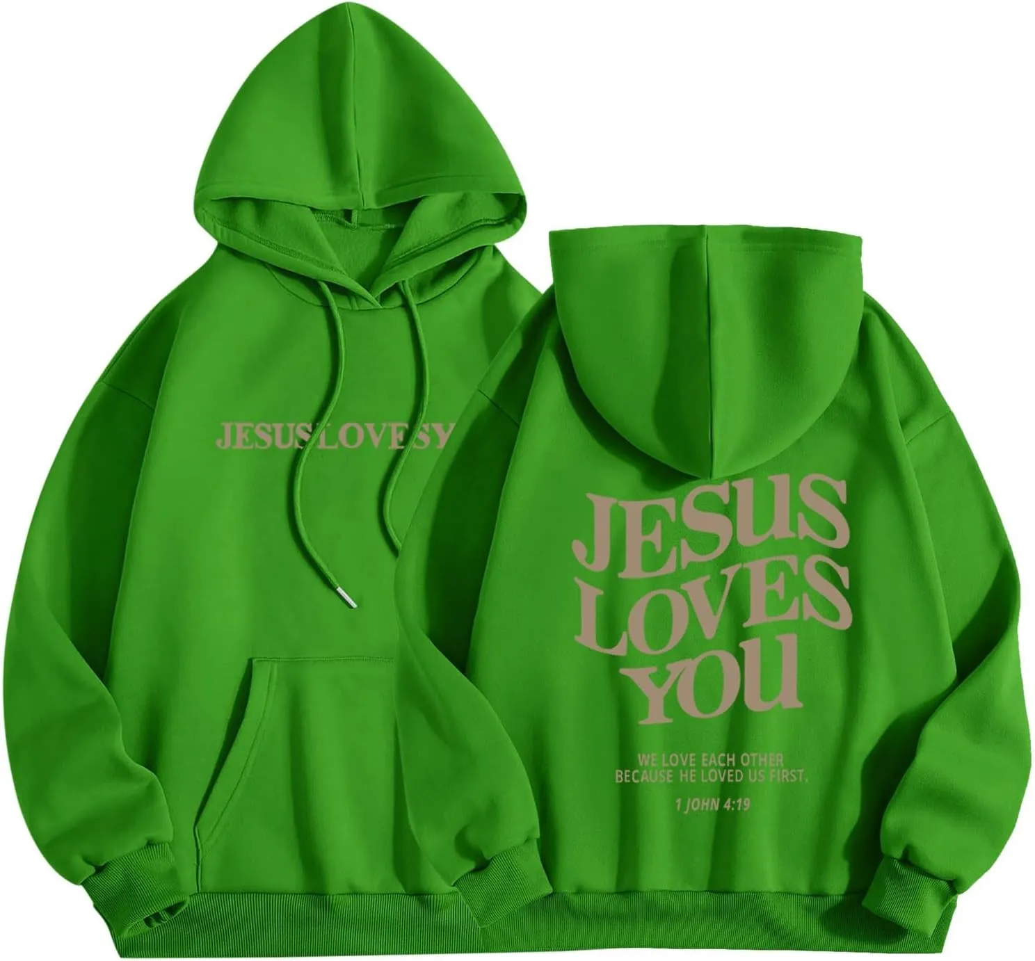 Jesus Loves You Hoodie Sweatshirt Jesus Christian Gifts Hooded Pullover Tops Streetwear Gift Y2K Clothes for Women Men
