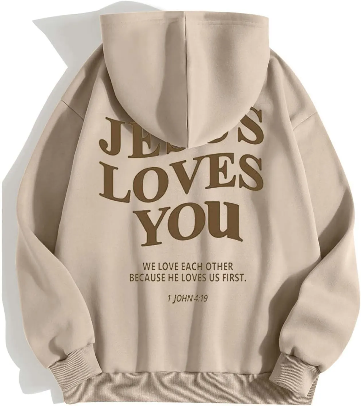 Jesus Loves You Zip Up Christian Hoodies for Women Bible Verse Oversized Long Sleeve Pockets Drawstring Sweatshirts