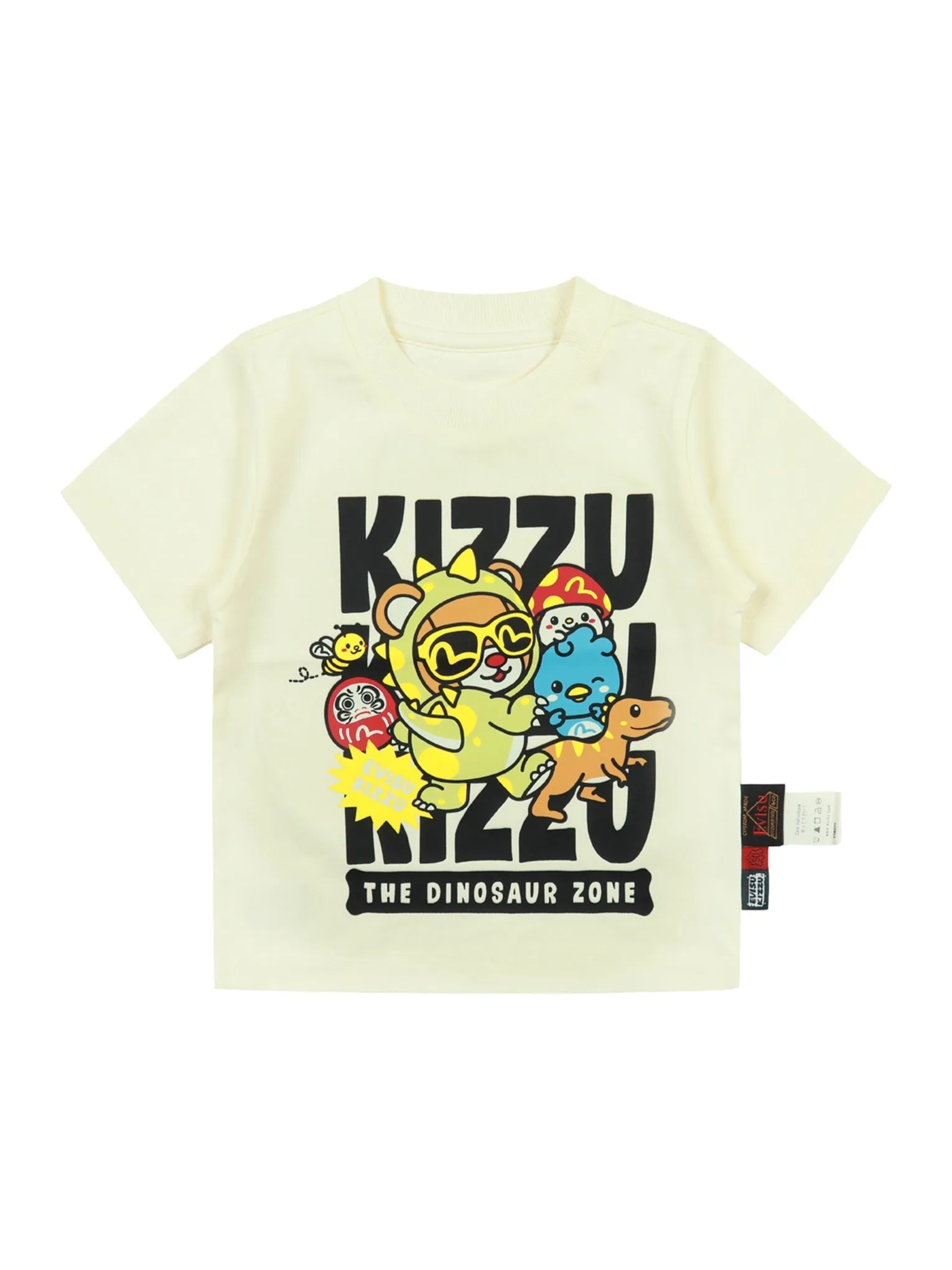 KIZZU Crews and Dinosaur Graphic Print Regular Fit T-Shirt