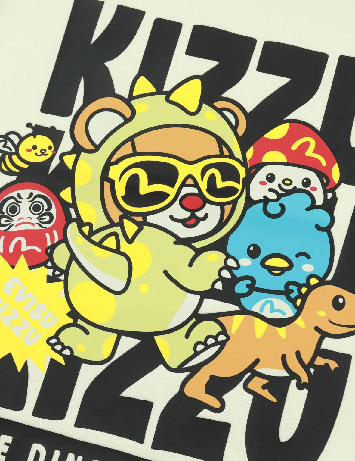 KIZZU Crews and Dinosaur Graphic Print Regular Fit T-Shirt