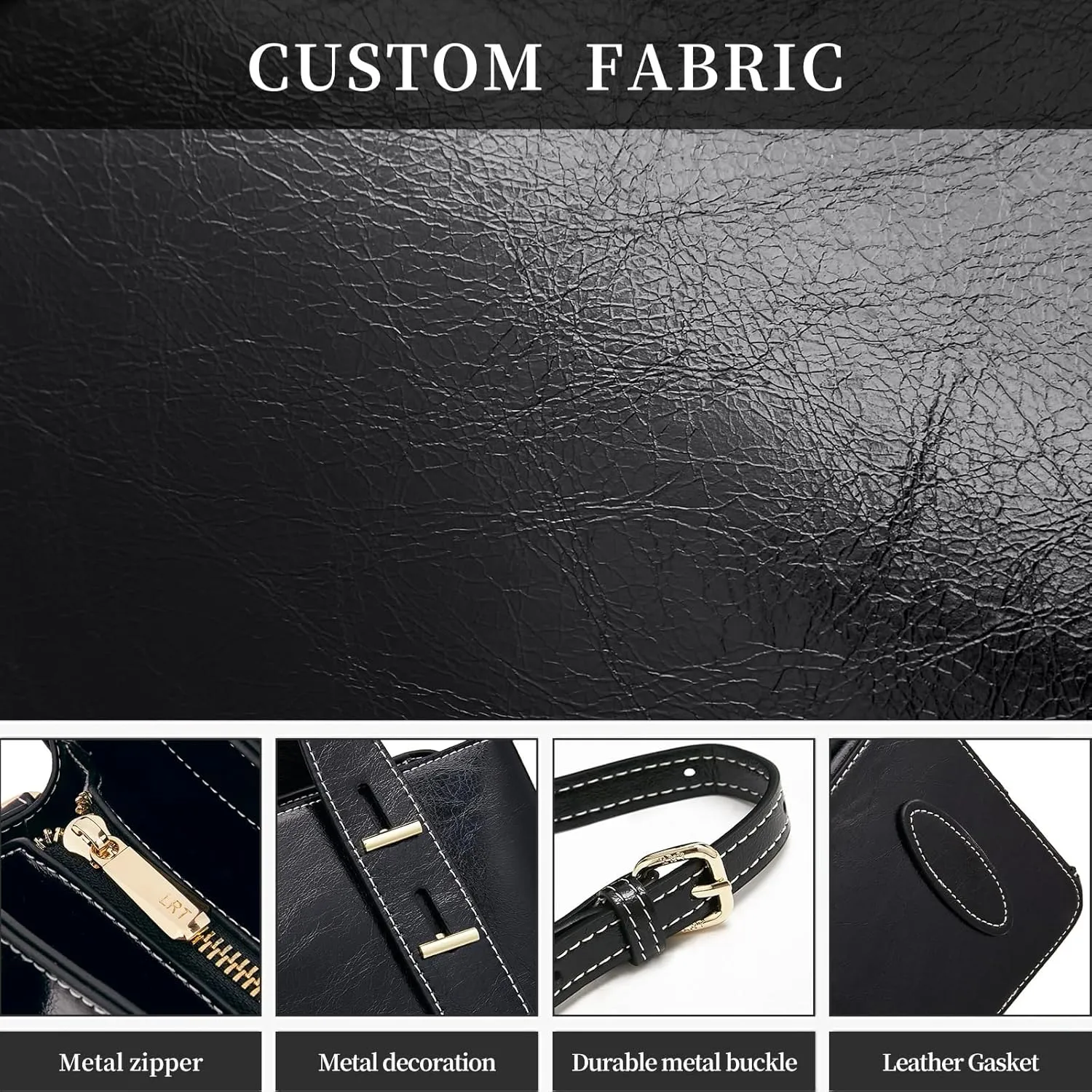 LAORENTOU Cow Leather Designer Handbags for Women, Medium Satchel Purse,Top Handle Bags with Removable Shoulder Strap