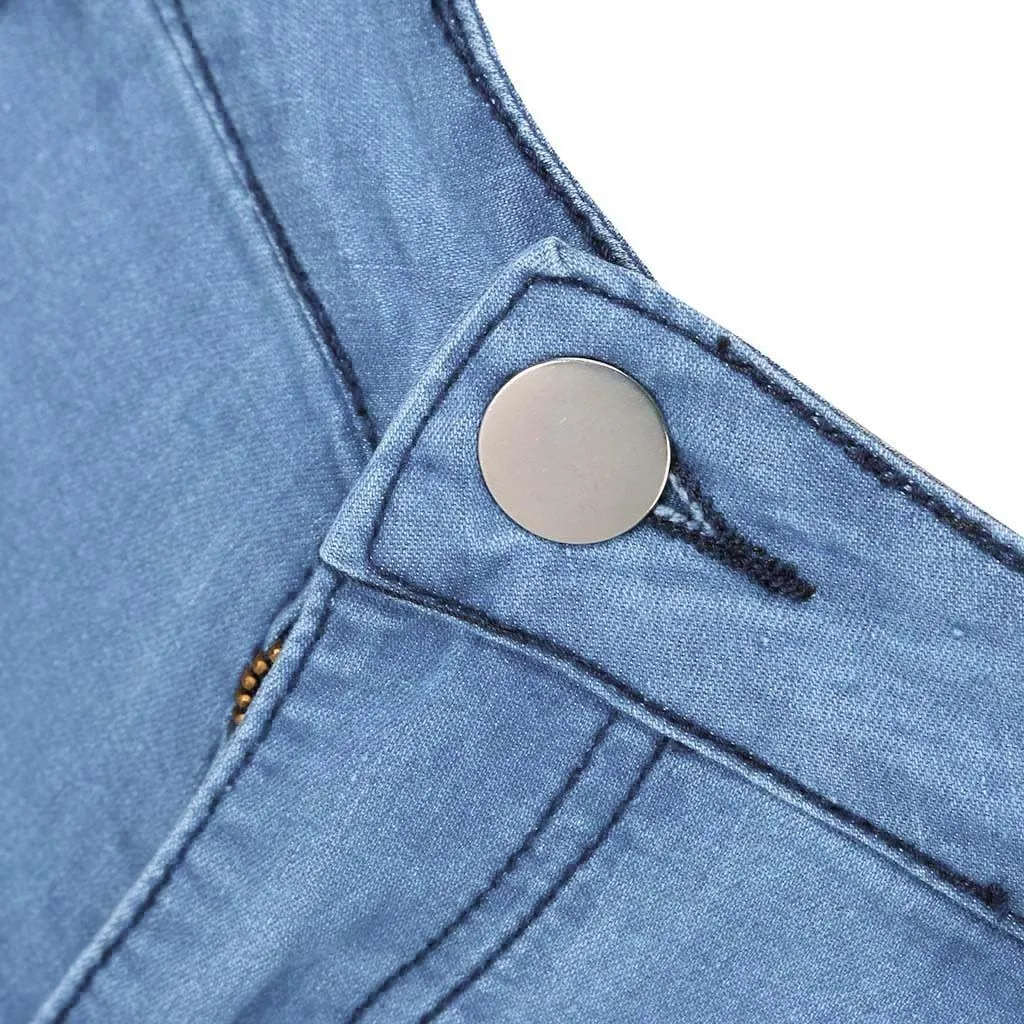 LCMTWX Skinny Jeans for Women Denim Bib Women's Fashion Bib Rompers Pants Women's Jeans Stretchy Raw Hem High Rise Jeans