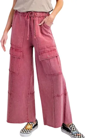 loveimgs Women 2025 Baggy High Waisted Wide Leg Cargo Pants Pockets Y2k Utility Pants Palazzo Sweatpants Slacks Trousers