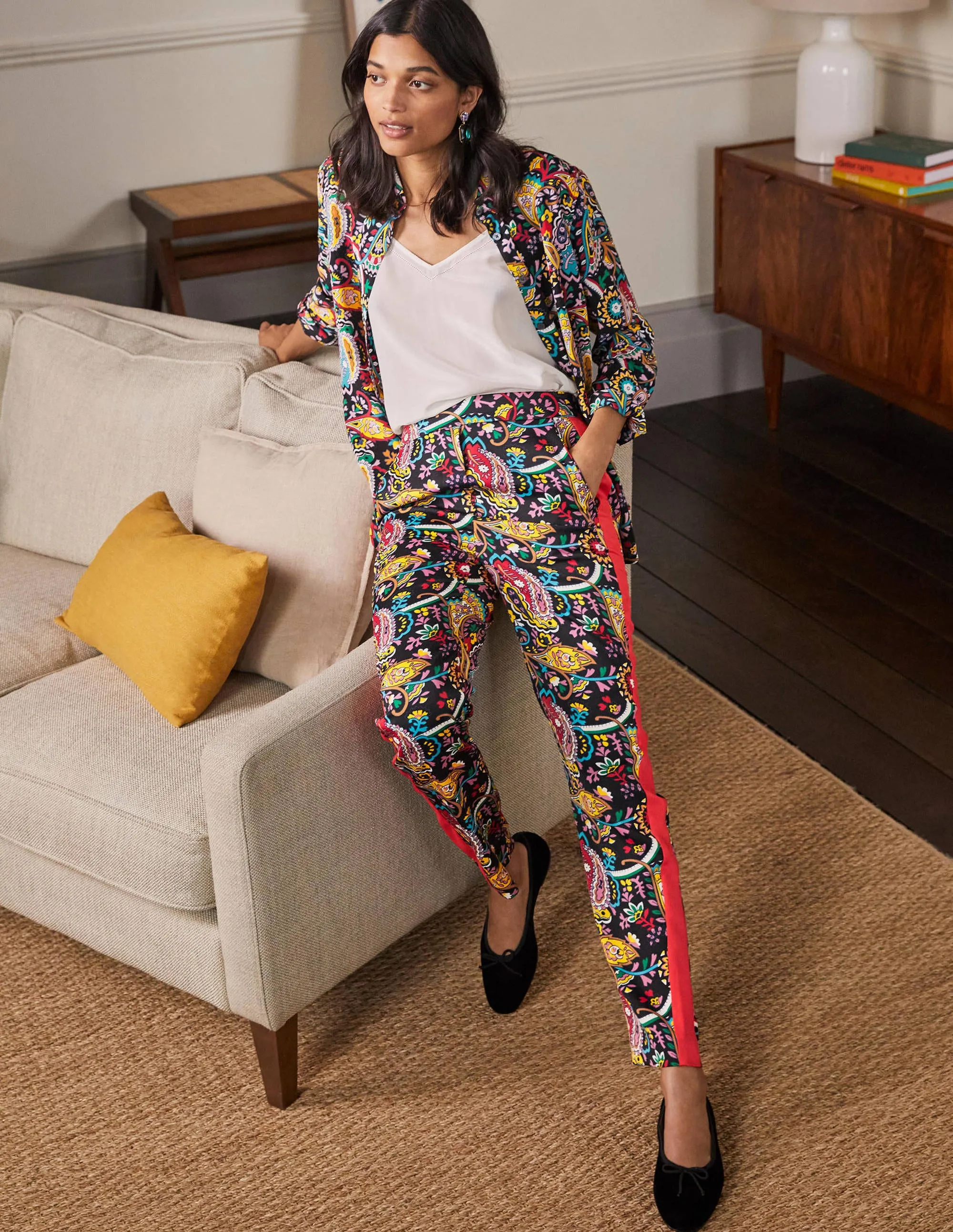 Ludlow Satin Trousers-Black, Fantastical