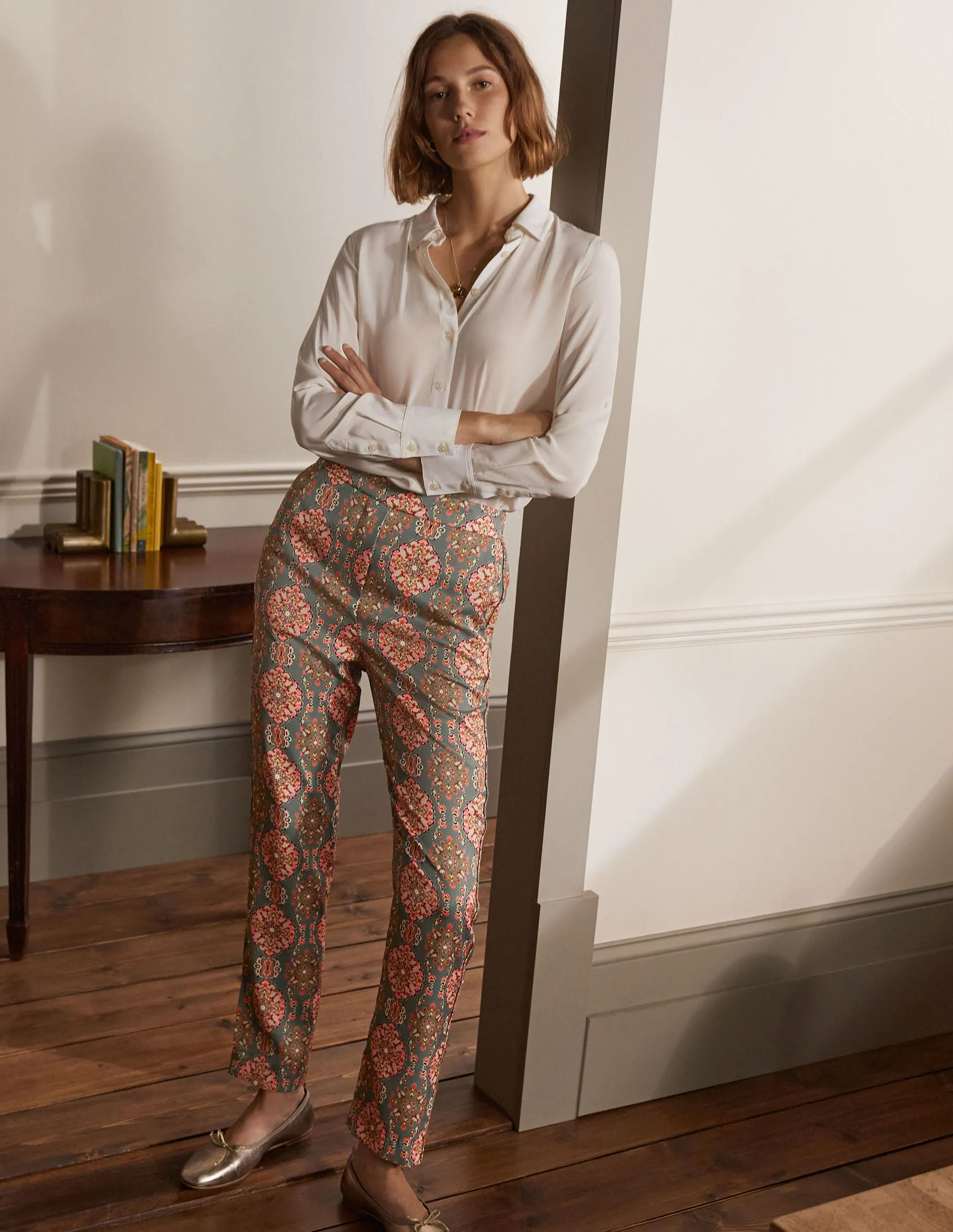 Ludlow Satin Trousers-Cobble Grey, Tapestry